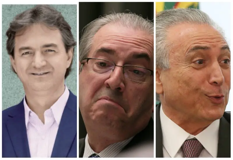 Joesley Batista ( O delator), Cunha (O trucador) e Temer (O presidente)