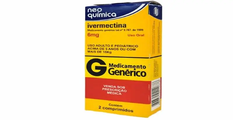 Embalagem de ivermectina do laboratório Neo-Química