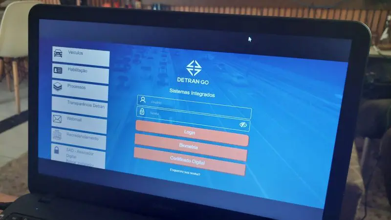 Detran Goiás senha login