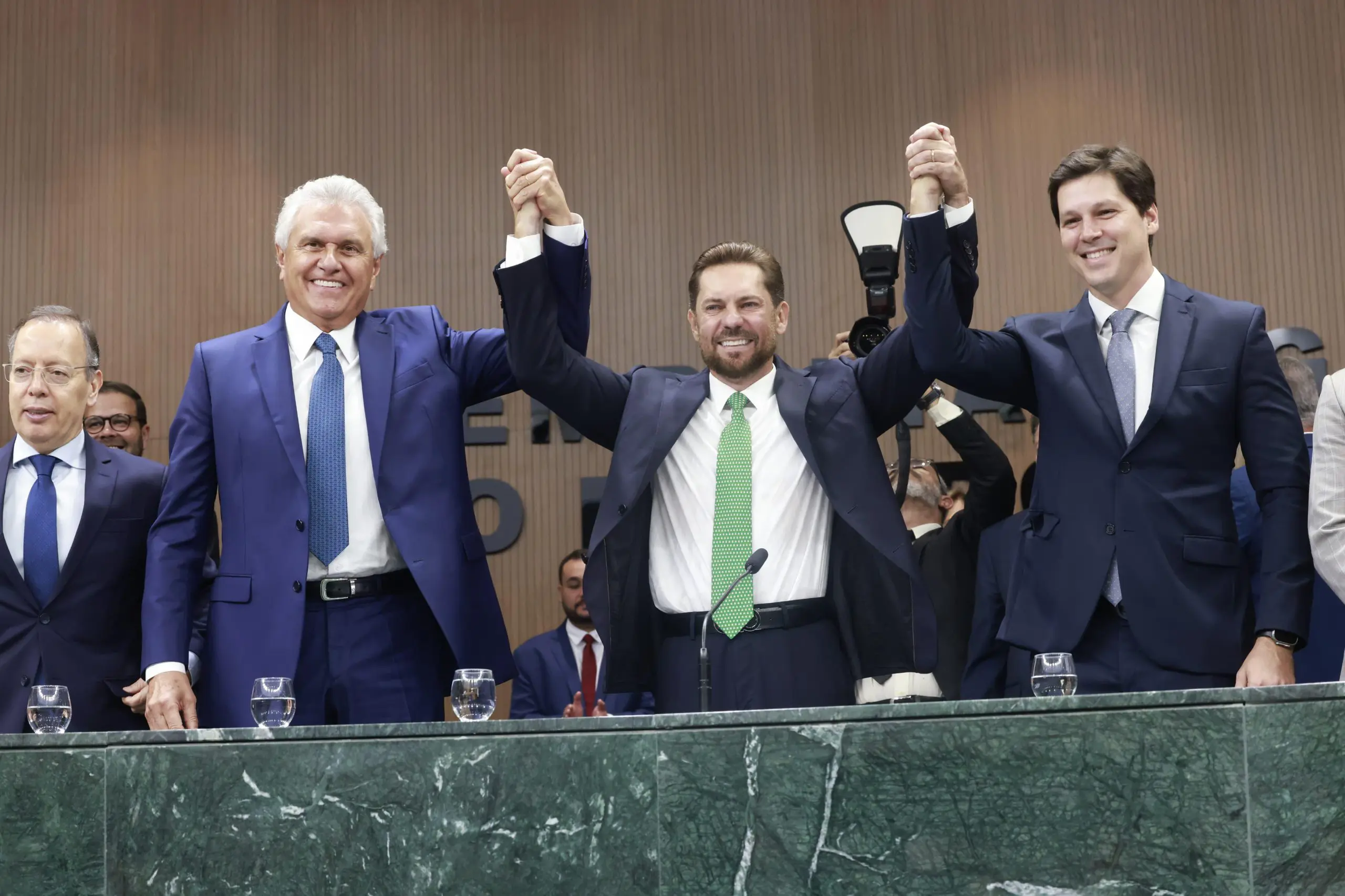 Durante posse da nova mesa diretora da Alego, Caiado pede que Poderes busquem equilíbrio fiscal