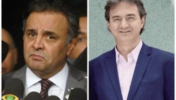 Aécio Neves e Joesley Batista, flagrados no telefone em diálogo comprometedor