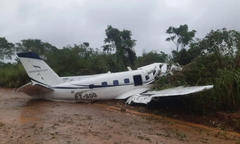 A queda de avião no Amazonas aconteceu no sábado (16), quando um grupo de turistas iria fazer pesca esportiva na região. (Foto: reprodução)