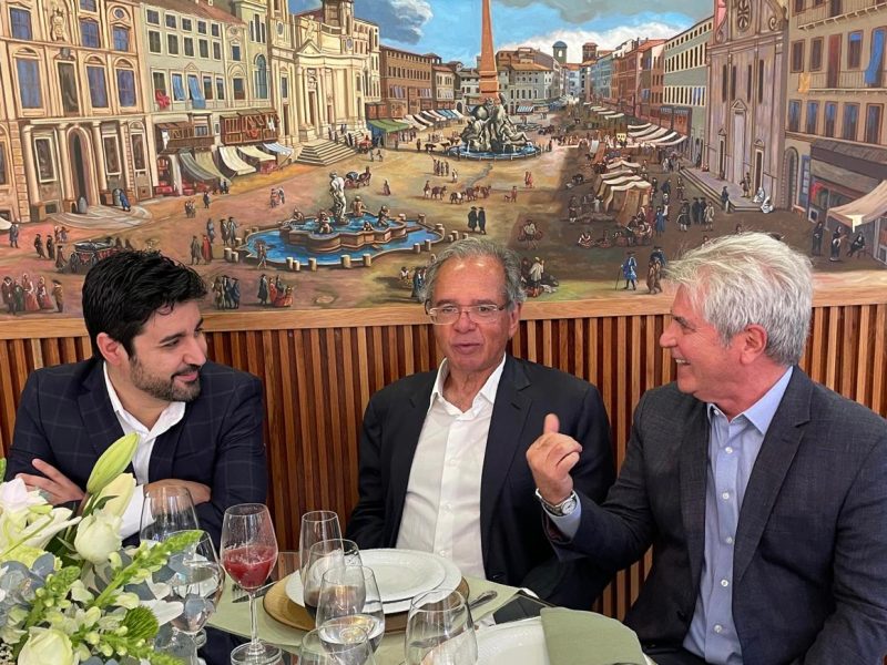 Fred Rodrigues (PL) e Leonardo Rizzo (NOVO) reúnem-se com Paulo Guedes