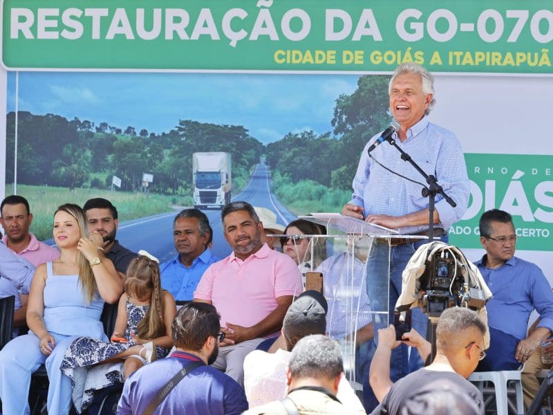 Caiado entrega revitalização da GO-070, entre cidade de Goiás e Itapirapuã