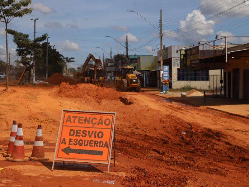 Obras causam desvios na Avenida das Nações em Aparecida de Goiânia