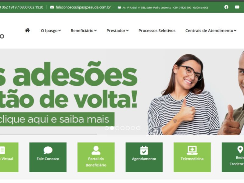 Ipasgo Saúde lança novo site com foco em serviços aos beneficiários