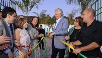 Na cidade de Goiás, Caiado entrega restauração do Palácio da Instrução
