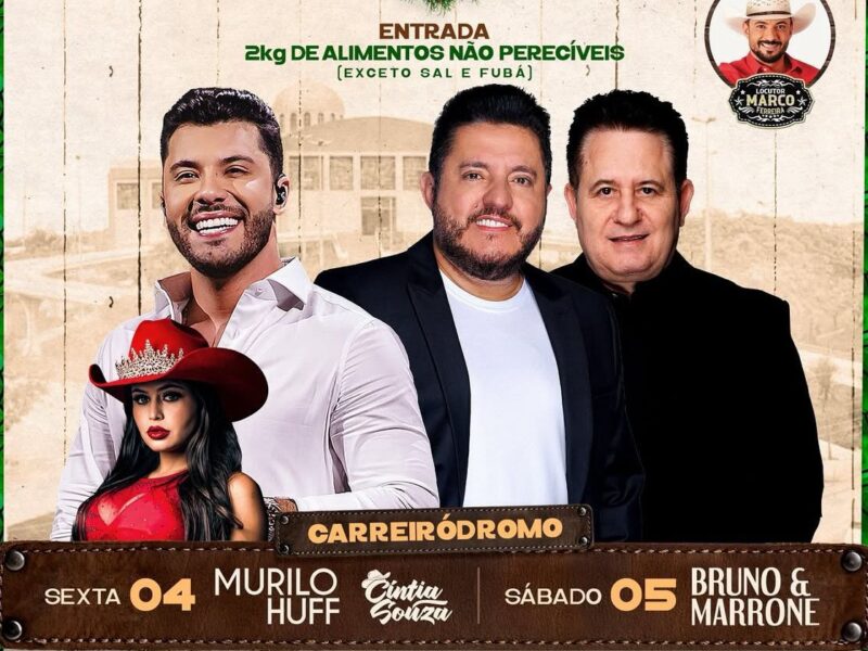 Show de Murilo Huff movimenta Trindade nesta sexta-feira