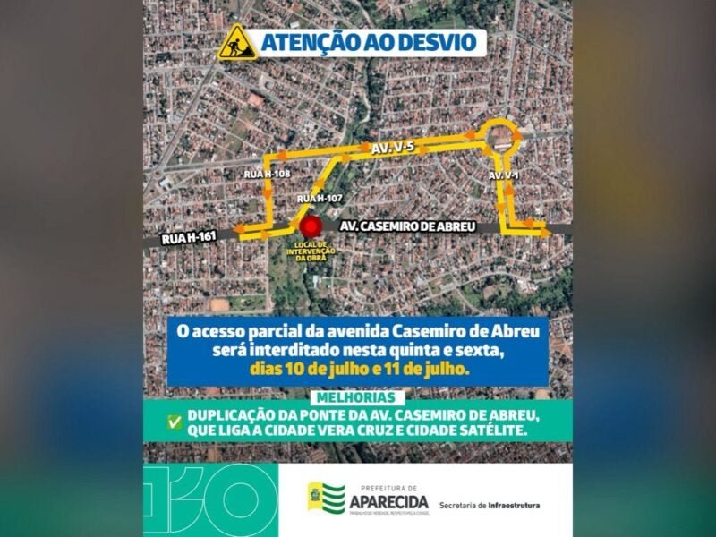 Obras de duplicação da ponte na Avenida Casemiro de Abreu avançam