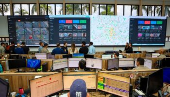 Marden Júnior visita Central de Monitoramento do Governo de Goiás e destaca investimentos em tecnologia para segurança pública