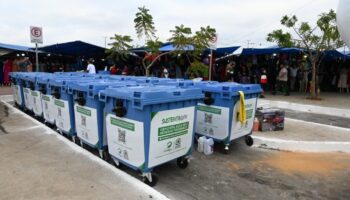 Prefeitura reforça limpeza da cidade com mais de 50 contêineres instalados para organização do lixo
