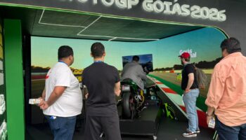 Caiado promove etapa goiana da MotoGP 2026 no Grande Prêmio de Fórmula 1, em São Paulo
